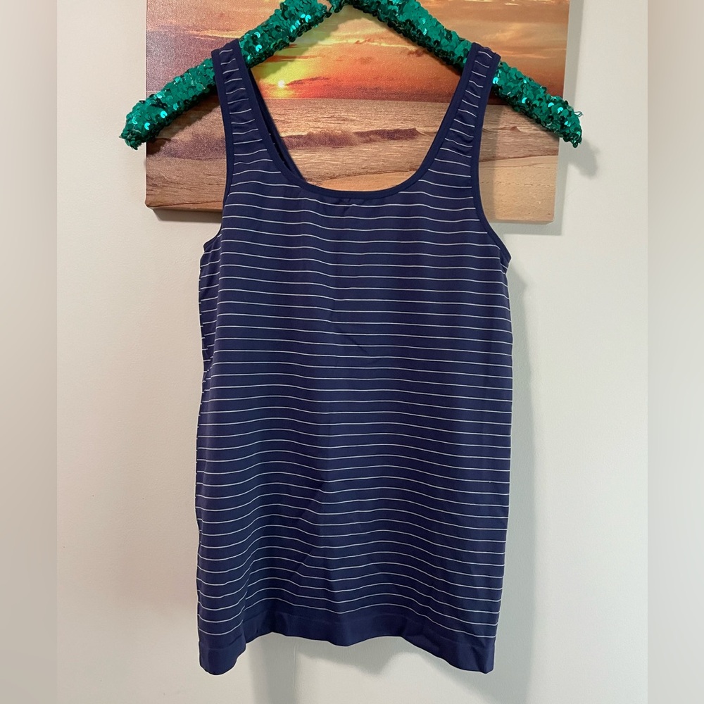 Free Press Navy and White Striped Tank Top nwot